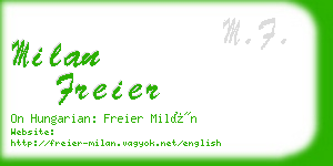 milan freier business card